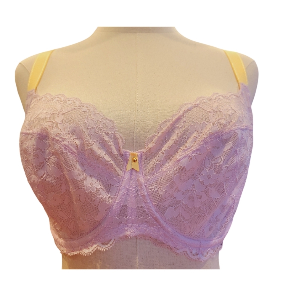 NWOT Freya Offbeat Underwire Side Support Bra Pink & Yellow 30J
